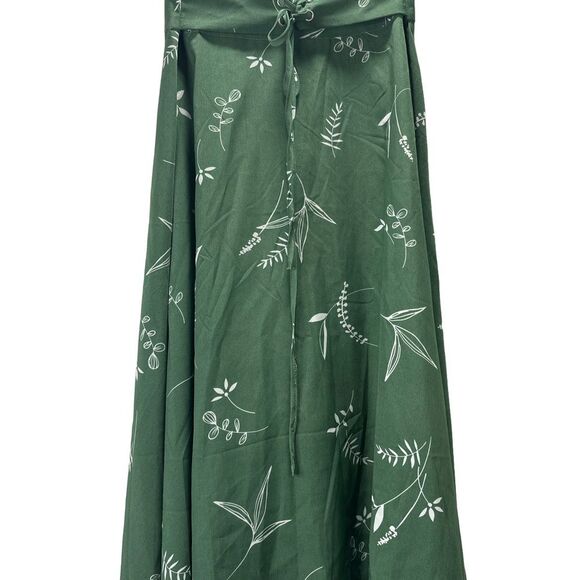 SHEIN Mulvari Plants Print Corset Paperbag Midi Skirt Size S - Picture 1 of 8